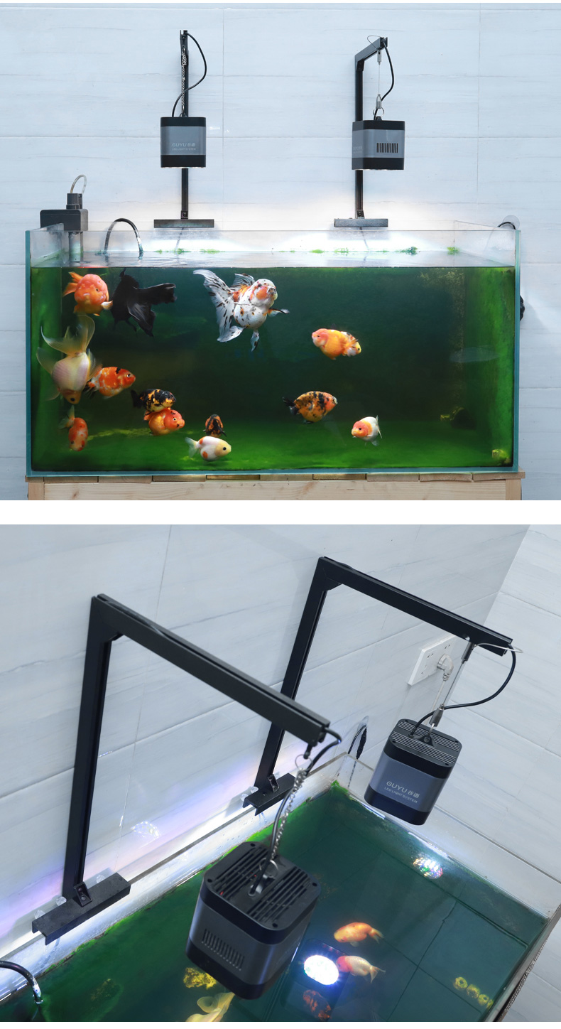 led水草灯鱼缸爆藻灯全光谱爆藻出苔灯鱼缸吊灯金鱼可调色温 70w可调