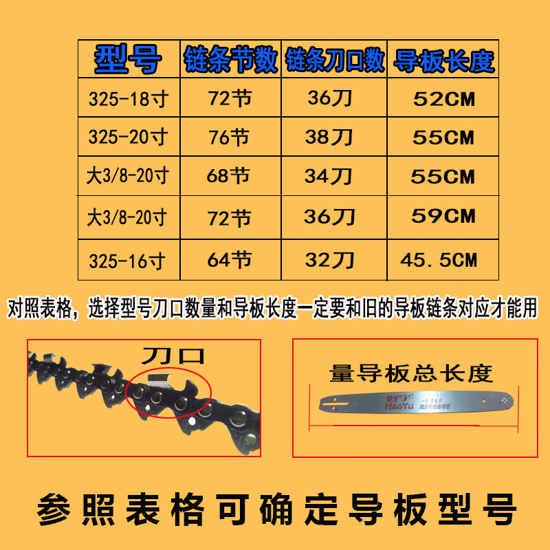 油锯导板20寸18寸鹰王导板电锯16寸链条钛合金雅马哈锯板链板通用