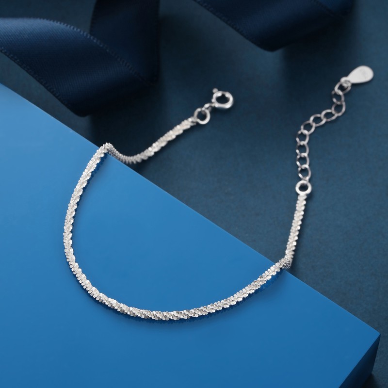 洛华琦s925银波光粼粼满天星菜花小众网红夏季百搭雪花手链女情人节