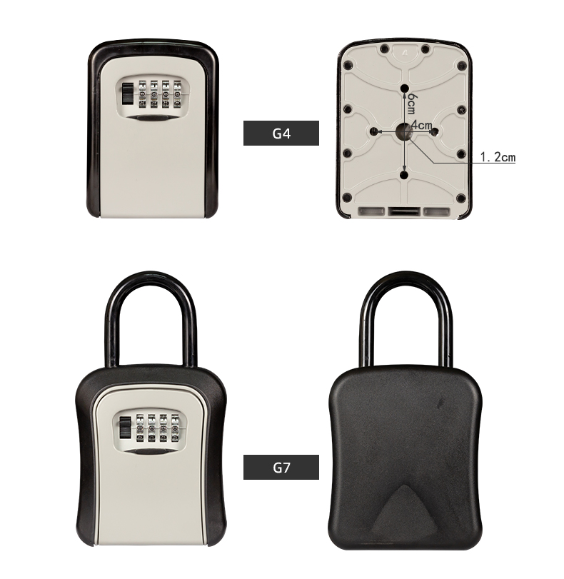 钥匙盒装修工地防盗门放钥匙民宿收纳密码锁盒子装修钥匙g4灰色墙装