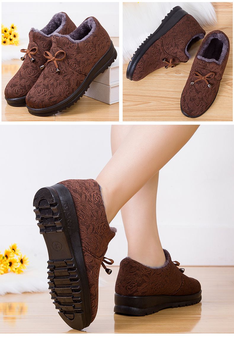 老奶奶棉鞋冬季老北京布鞋女老人中老年皮加厚保暖加绒奶奶妈妈棉靴