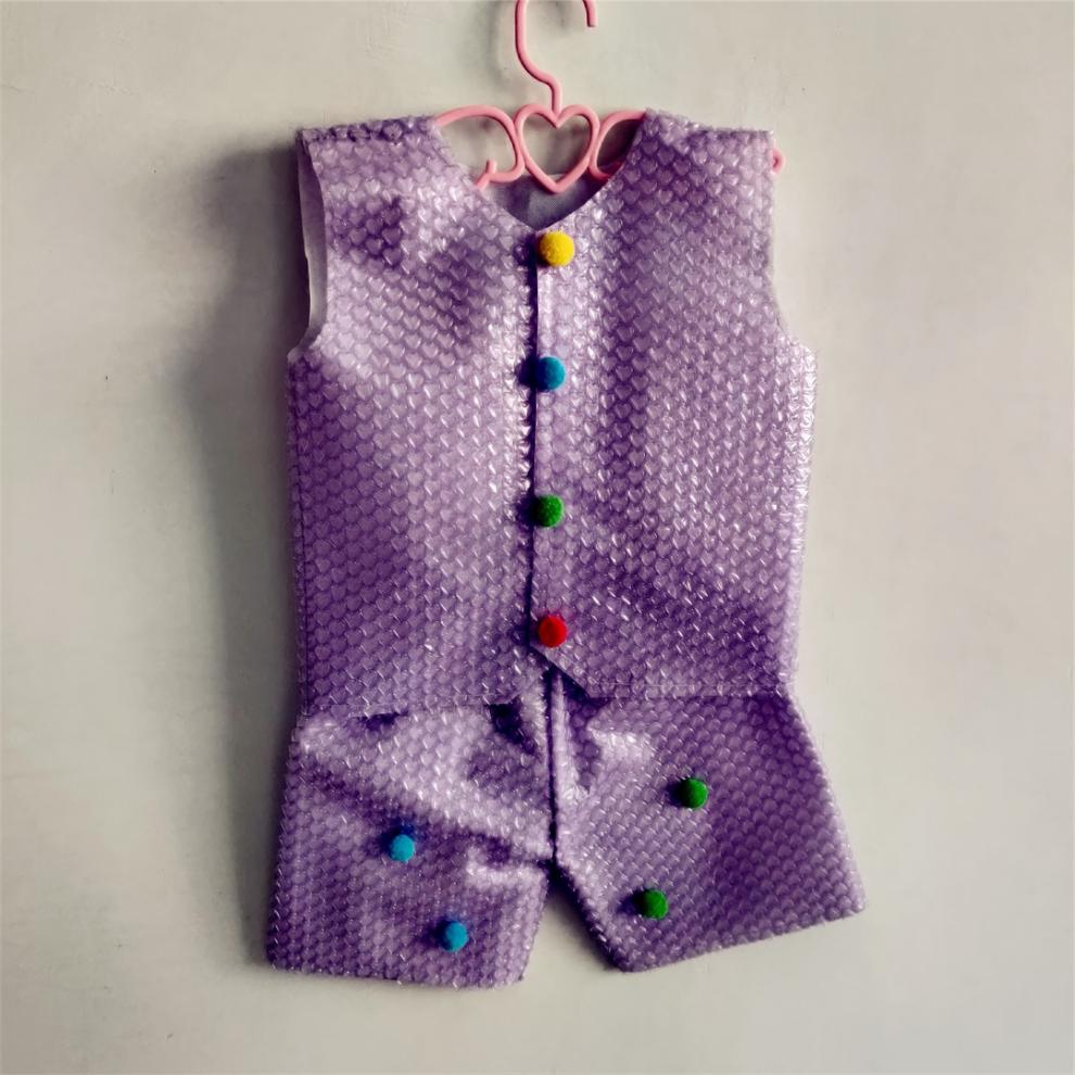 节日走秀时装秀儿童手工幼儿园衣服亲子制作服装材料diy男童环保.
