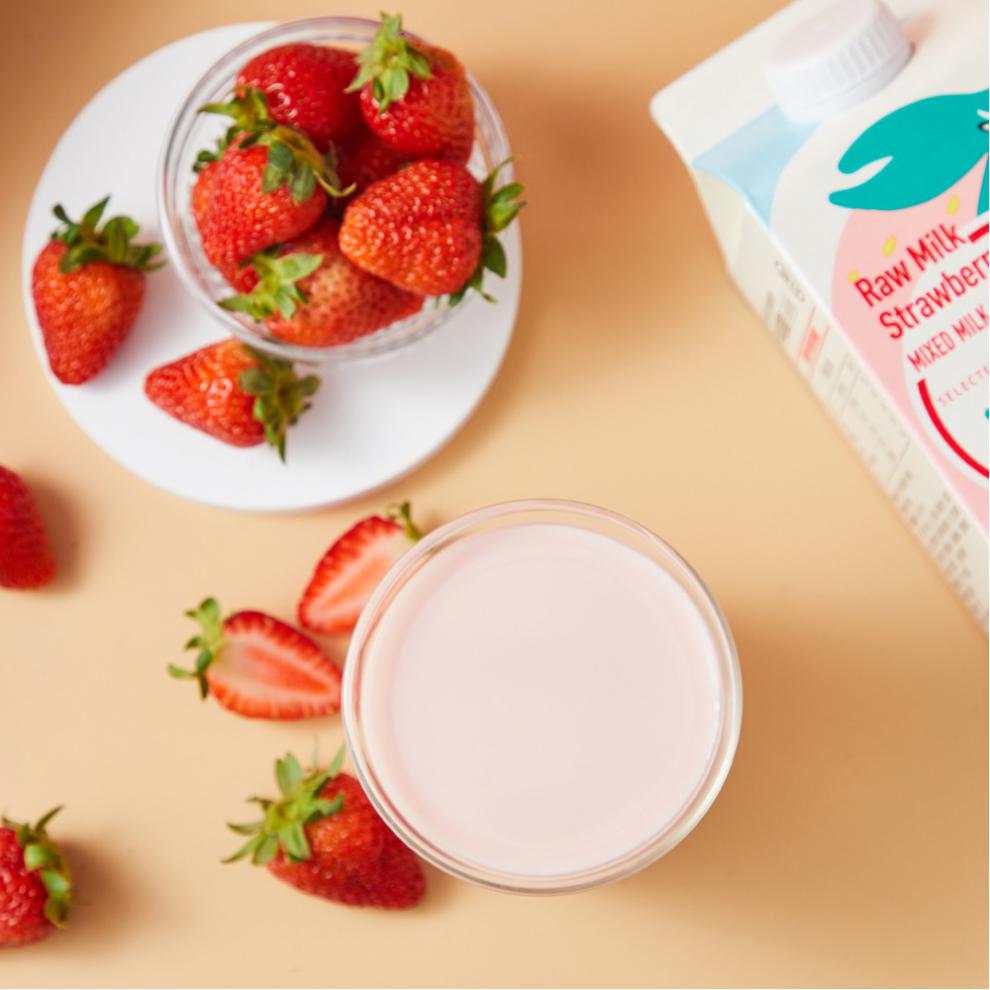 生牛乳绿豆爽 生牛乳葡萄草莓白桃薄荷巧克力蜜瓜牛奶早餐奶饮品950ml