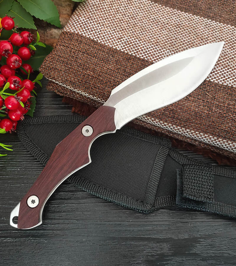 文雀小刀户外便携刀具装备手把肉刀割肉刀水果刀尼泊尔军弯刀保安族刀