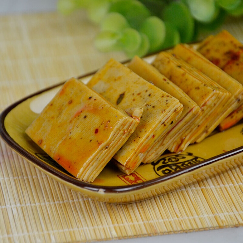 四川遂宁特产软豆腐干散装500g小包装麻辣味五香味豆干散装七种味混合