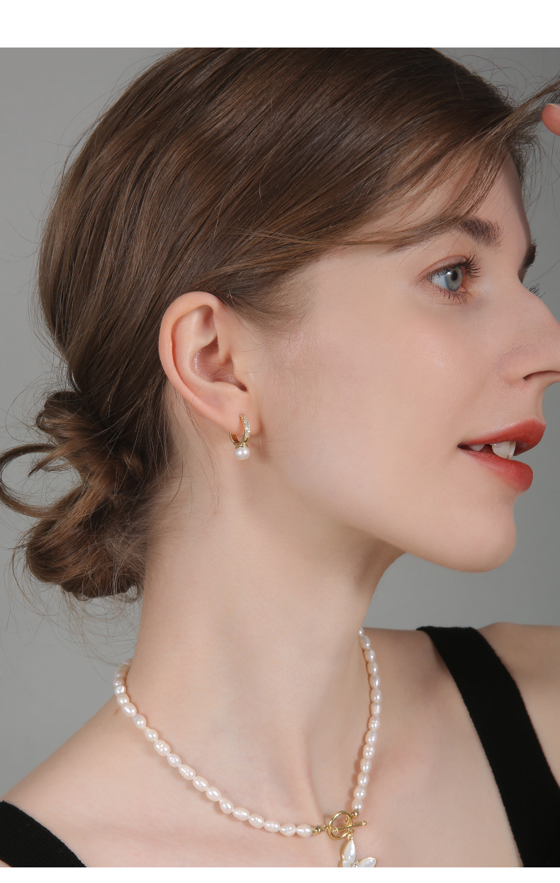 感复古耳挂坠2022新款韩国版潮女士式时尚配饰品h4866珍珠耳扣耳环