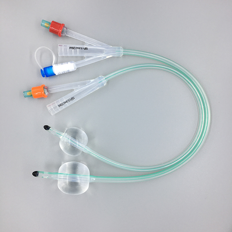 膀胱造瘘管 医用膀胱造瘘一次性双腔三腔硅胶导尿管长期男用女用老人