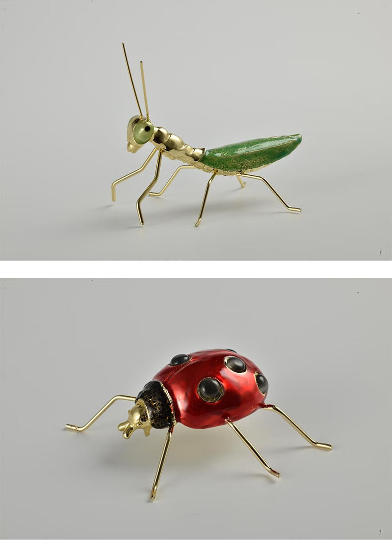 金属瓢虫手工昆虫摆件艺术品轻奢机械甲虫装饰品工艺品 165638 屎壳郎
