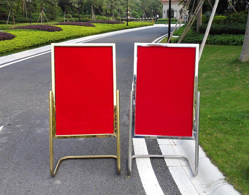 letsfun迎宾牌欢迎牌招工牌水牌展示架立牌指示牌不锈钢广告牌海报架