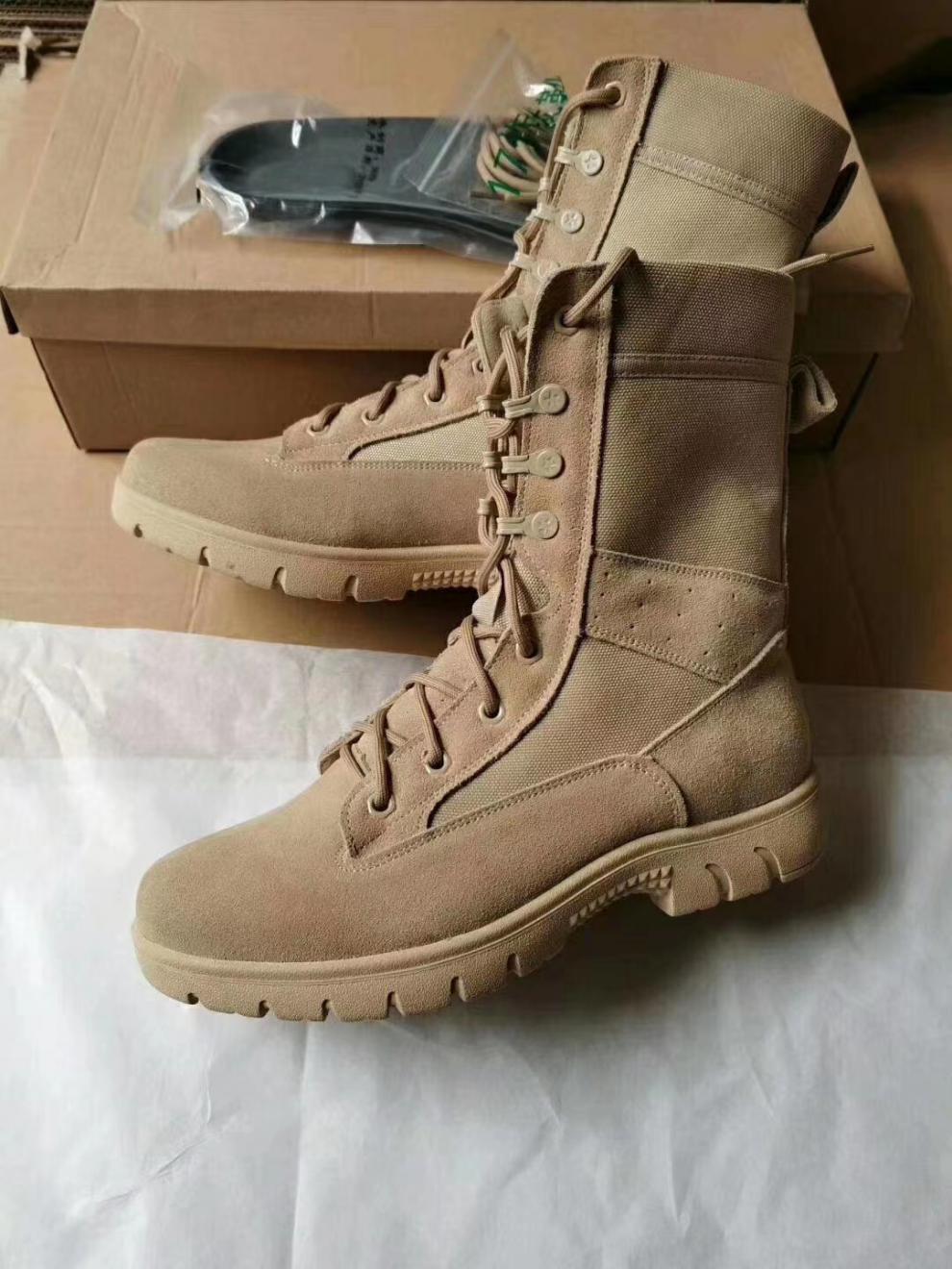 军训靴攀岩鞋美式作战靴户外超轻军迷靴特种军兵沙色新款秋冬荒漠陆战