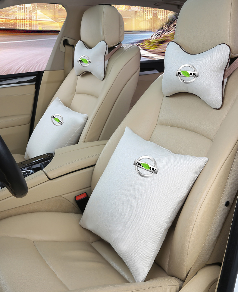 适用日产14代轩逸天籁逍客奇骏劲客汽车头枕抱枕一对腰靠护颈枕头枕一