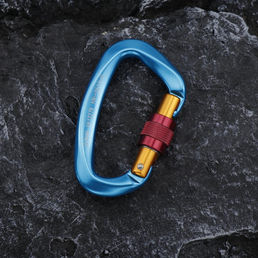 速豆sudou登山扣户外用品攀岩装备黑色快挂主锁扣承重小安全钩d型扣