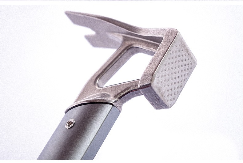 户外登山锤多功能求生安全不锈钢野营锤铝合金野营帐篷天幕地钉锤橙色