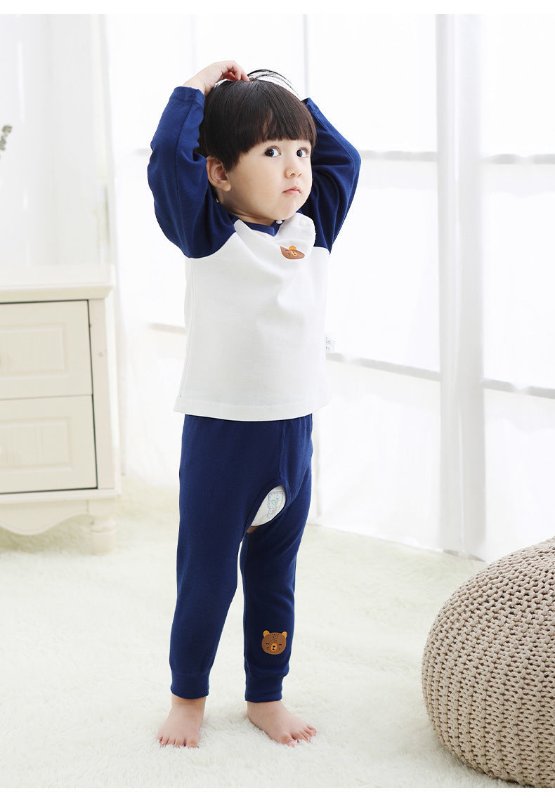 开裆裤男宝宝开裆裤男宝宝春秋开叉裤男童秋裤儿童开档叉叉裤婴幼儿