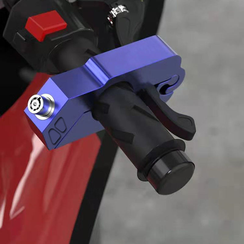 旁恩摩托车车把锁电动车手把防盗锁踏板车自行车车把牛角锁铝合金大号