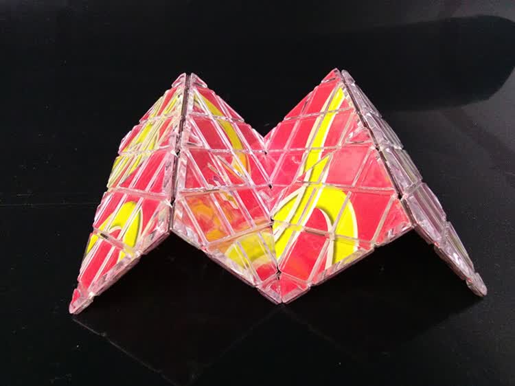 百变魔板魔板8片神奇百变立体拼图儿童模板玩具带教程魔方新款红色