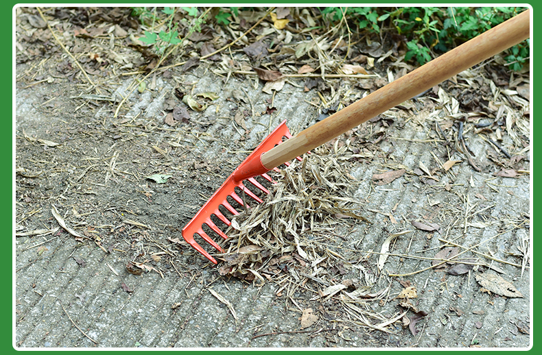 铁耙耙齿九齿钉耙农具翻土松土扒草铁抓爬子草耙 加厚异形十齿耙 1