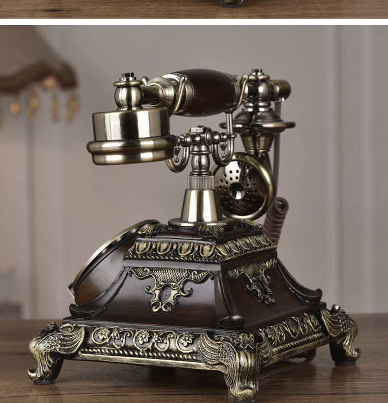 蒂雅菲转盘仿古欧式老式可通用醉米电话机复古家用时尚创意有线电话机
