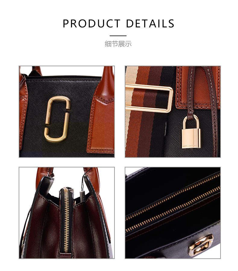 marcjacobs莫杰mj女包系列大号牛皮手提包多色可选藏青色m0012558014