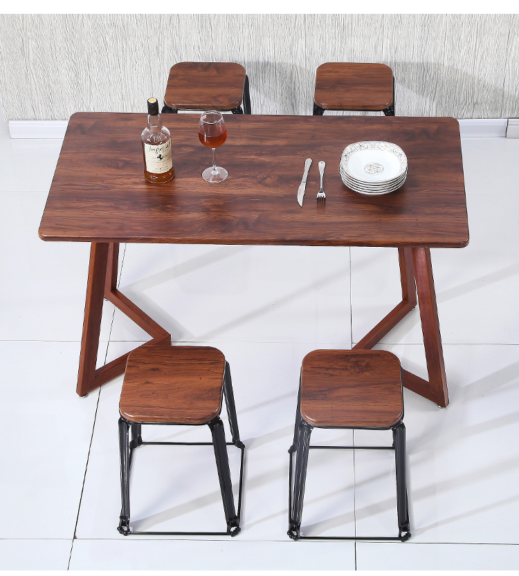 快餐桌椅商用餐厅面馆桌凳子简约现代经济型餐饮小吃早餐饭店桌椅组合