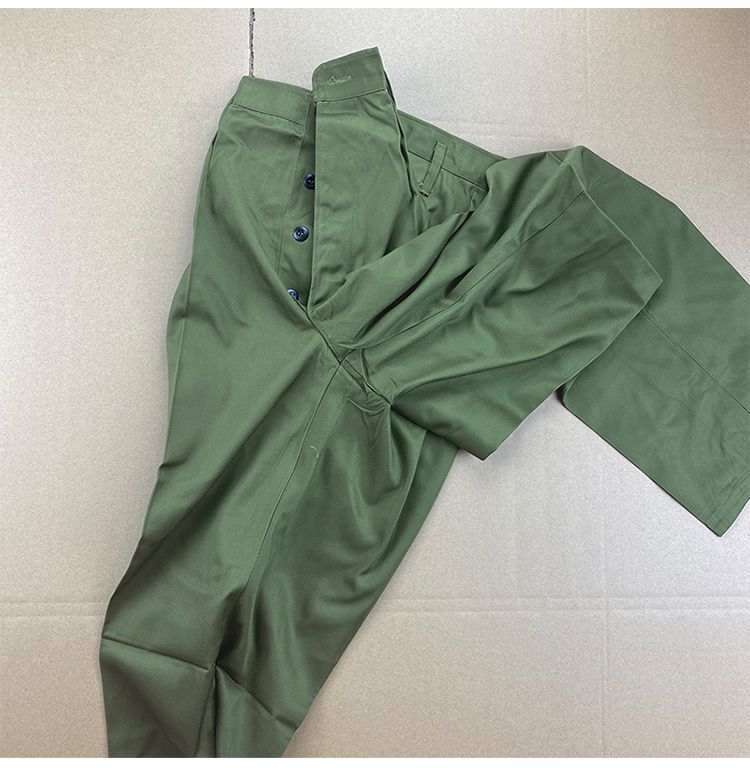 怀旧收藏黄涤卡65式军衣装单裤子老式大裆裤87冬加宽罩裤绿裤子老式