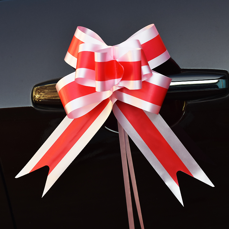 新车交车蝴蝶结结婚车队装饰手拉花大号批彩带扎花蝴蝶结大号新车交车