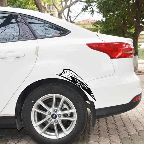 汽车轮眉划痕贴刮痕遮挡遮盖轮毂贴纸创意个性改装饰拉花帖子防水狮子