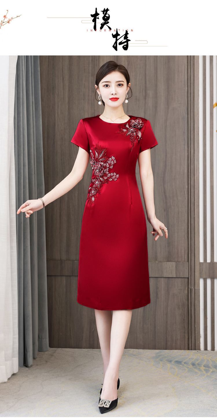 喜婆婆婚宴高贵喜庆服装婚礼妈妈装高档礼服婚礼妈妈装洋气春夏喜庆