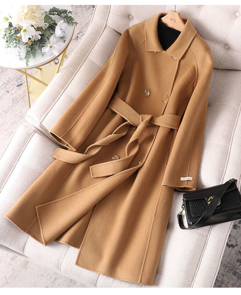 【特价捡漏】恒源祥羊绒大衣双面羊绒大衣女中长款秋冬韩版高端毛呢