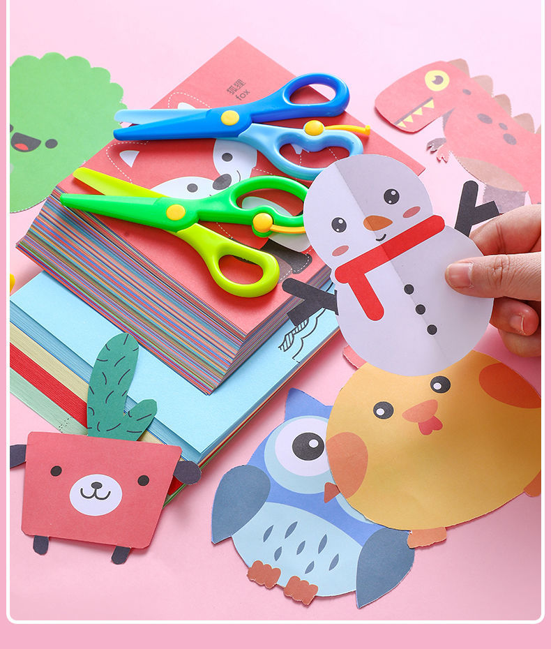 剪纸儿童手工幼儿园专用diy贴画36岁2宝宝入门4男孩女孩制作材料fancy