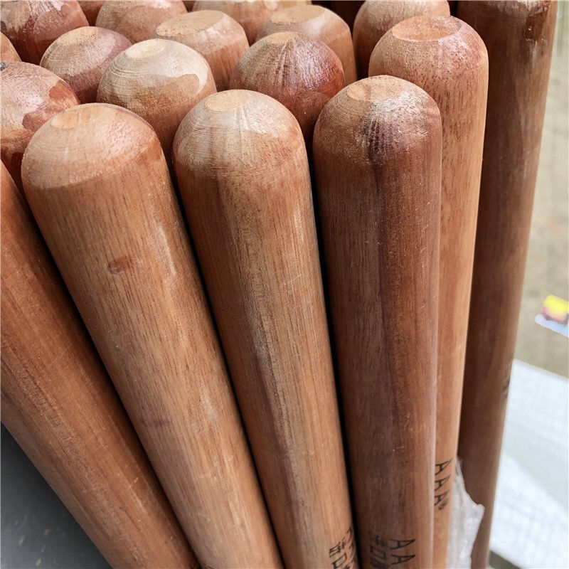 铁锨木把锄头木柄圆口木棒铁锹把头一体实木把进口槐木把工地铲把锹锨