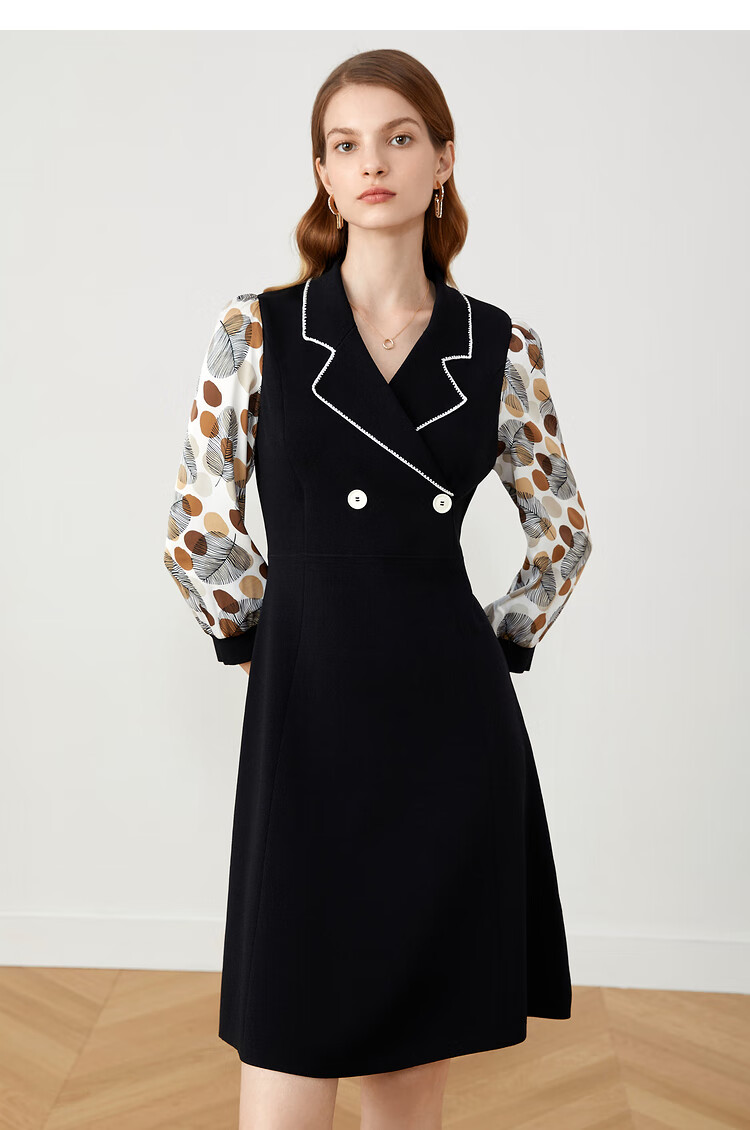 yiner音儿女装2021冬季新款连衣裙 黑色 38【图片 价格 品牌 报价】