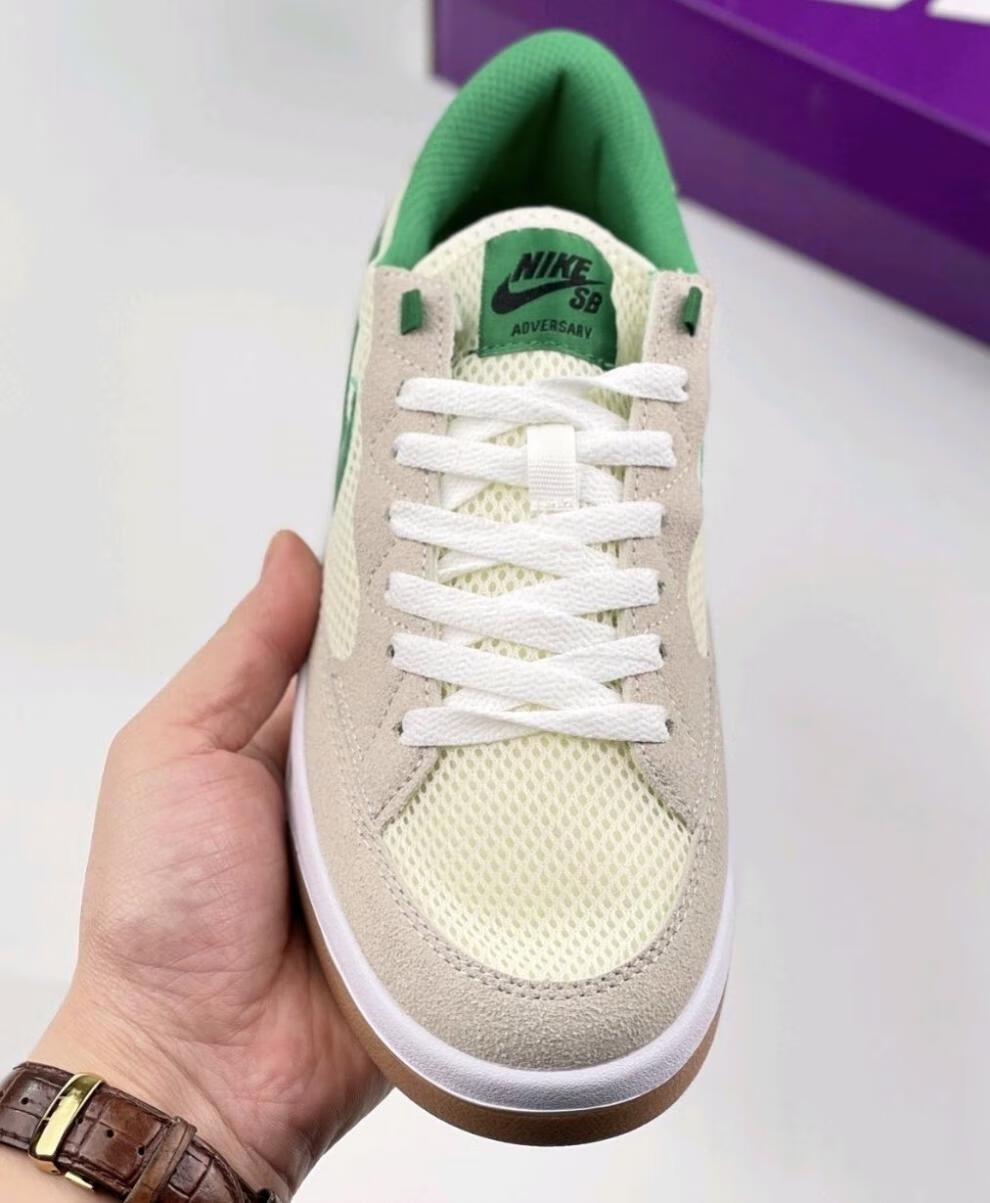 nike耐克sb adversary 复古男女板鞋百搭休闲运动鞋滑板鞋透 灰白黑