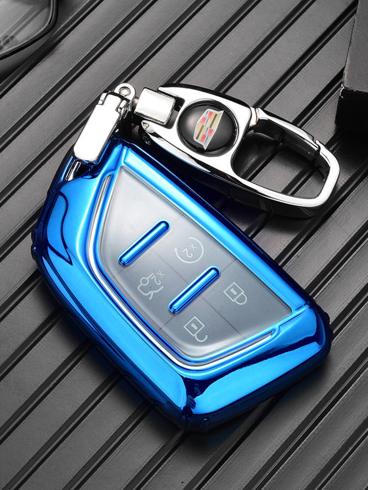 适用2020款凯迪拉克ct4钥匙套包新款ct5汽车钥匙扣壳全包男女 活力红