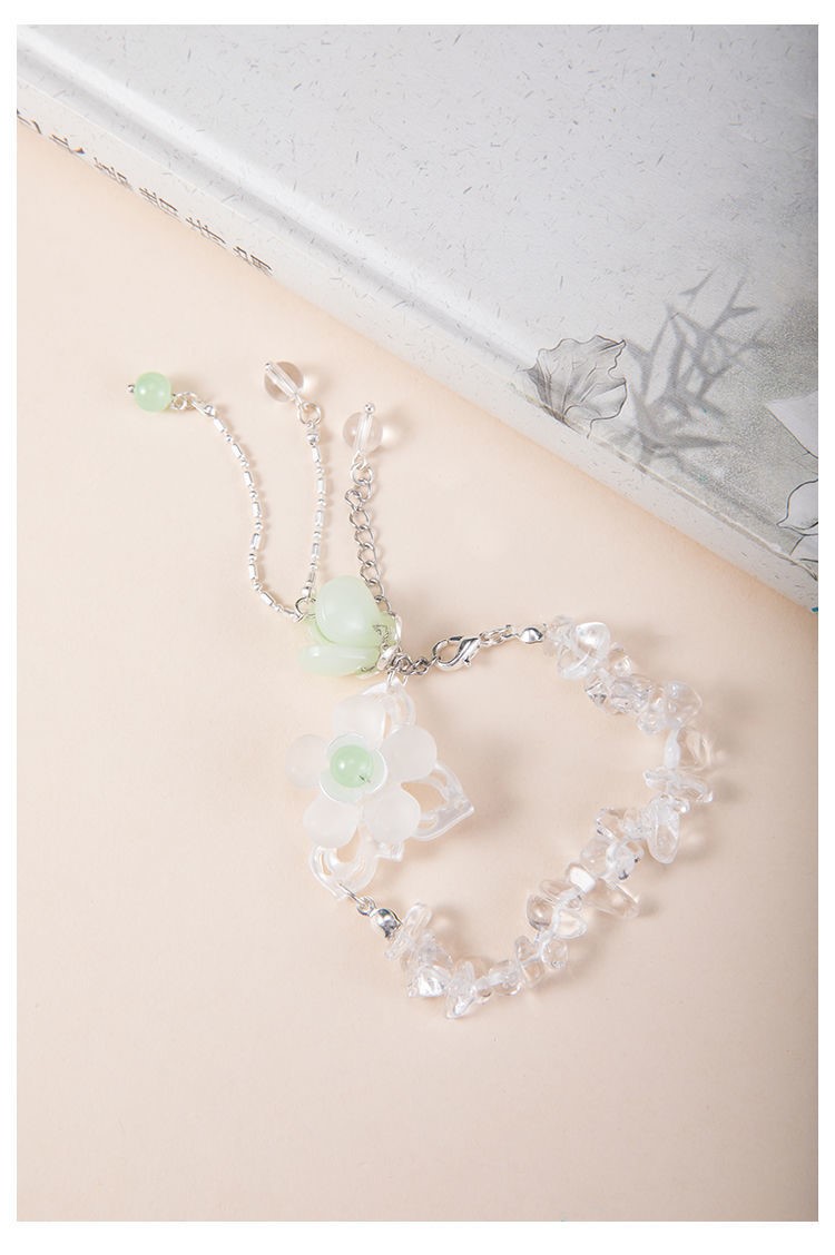 【七夕】流苏铃铛手链 古风流苏铃铛手链仙清新百搭水晶手镯女古装手