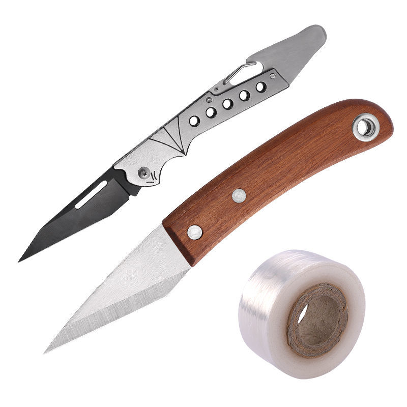 免磨折叠嫁接刀特殊钢制柄嫁接刀果农专用芽接刀锋利削木嫁接刀具