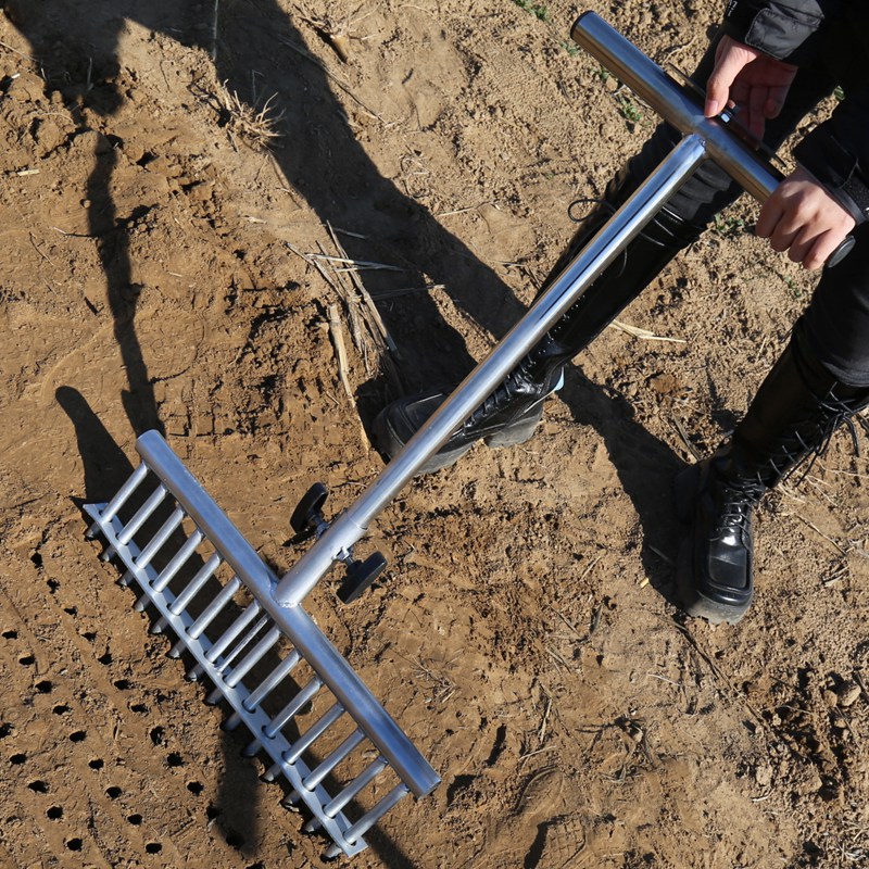 栽葱神器种葱叉子大葱移栽机器洋葱插葱工具打洞眼农用种菜打孔器12孔