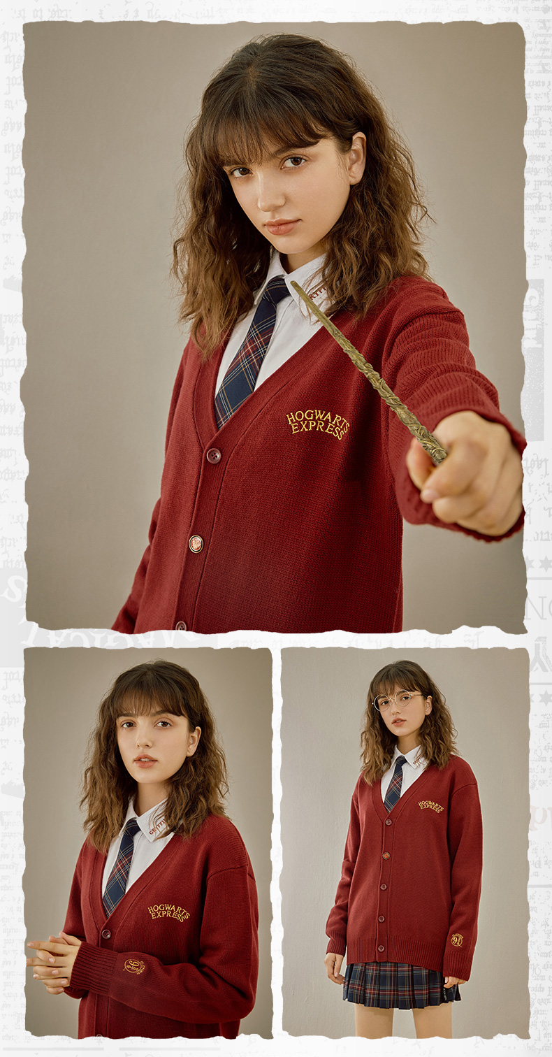 spao哈利波特联名2021年秋季新款男女同款针织开衫毛衣spckb49d02深