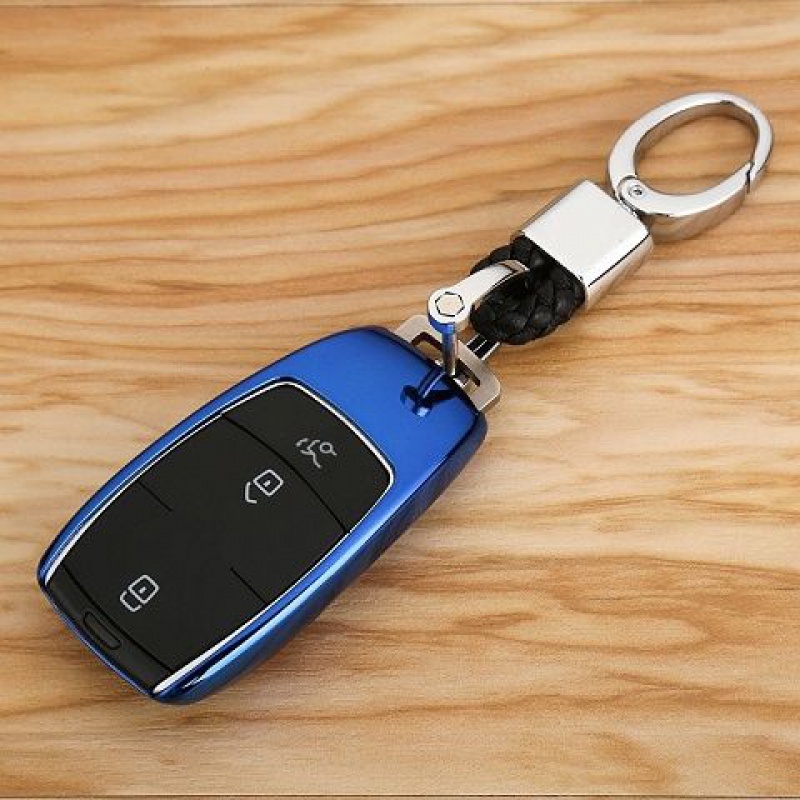 奔驰新e级e300l钥匙套e200l系s350s320s450车钥匙包壳扣2018款 魅力蓝