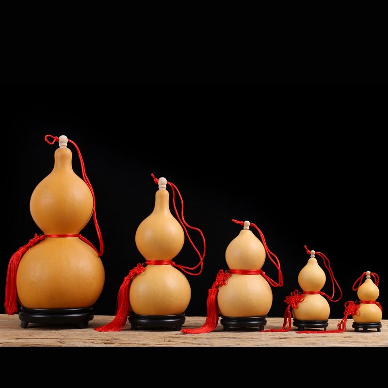 资箫岚开口天然葫芦大中小家居风水摆件挂件挂件开口葫芦送粘钩高度