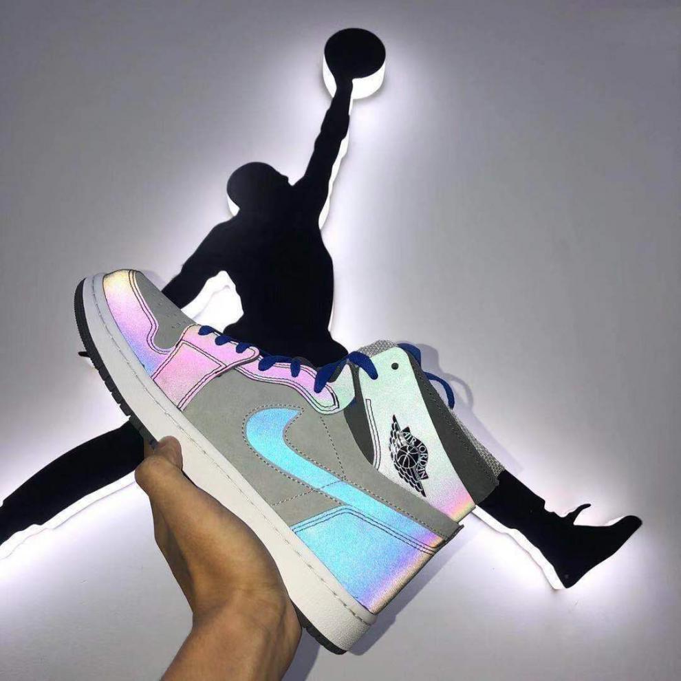 莆田纯原aj高品质aj电玩像素夜光反光男女鞋王一博同款lpl联名高帮鞋