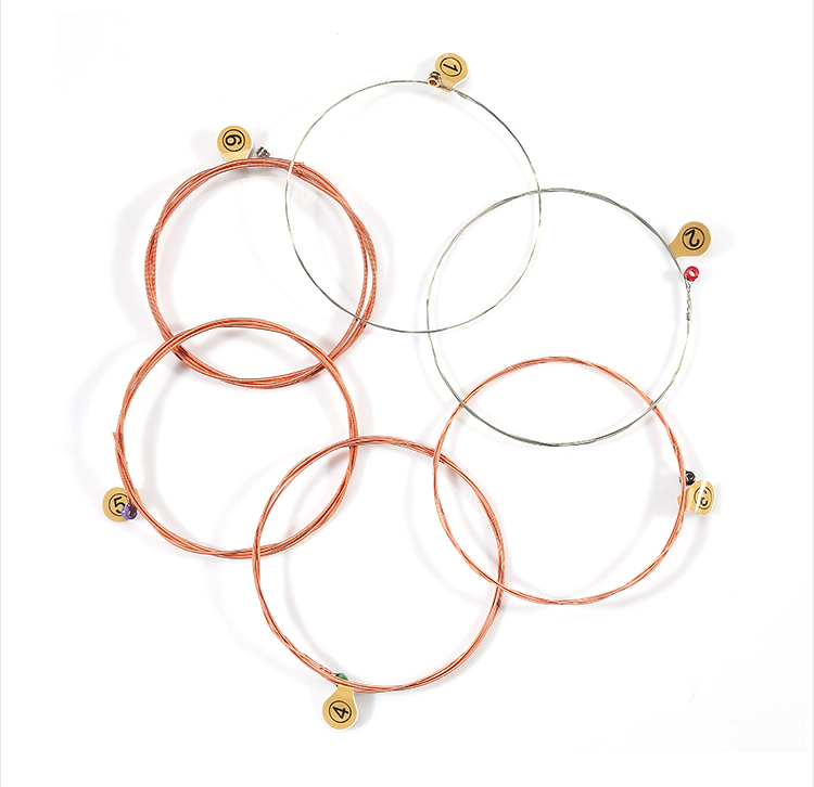 卢森(rosen)吉他弦民谣木吉他琴弦全套六根吉它弦线一套配件 gt-21