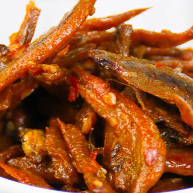 盐津铺子小银线鱼500克湖南特产小鱼仔小吃零食小鱼干香辣毛毛鱼 混批