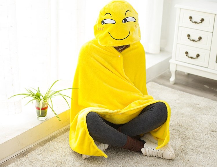 干物妹小埋披风二次元滑稽披风卡通cos小埋披肩空调午睡毯f团斗篷8月
