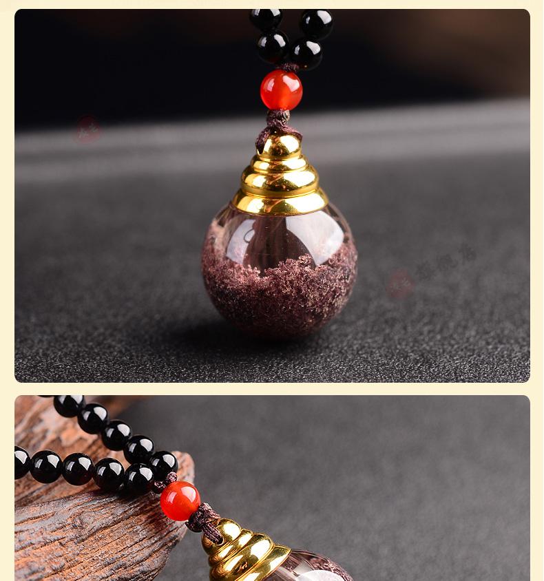 凌芒绿幽灵水晶舍利子项链实用红幽灵舍利塔吊坠男女送朋友佛塔佛教