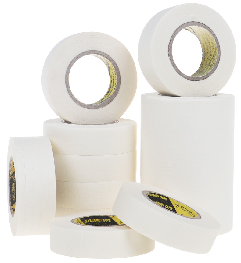 白色美纹纸胶带汽车喷漆装修遮蔽保护纸纸胶布和纸胶带纸宽50mm20米长