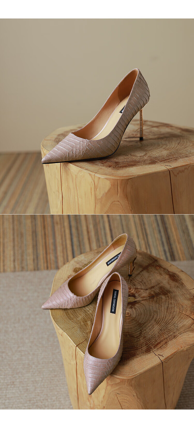 amihsq轻奢品牌法式高跟鞋女鞋春夏季新款女士细跟尖头小码单鞋少女风