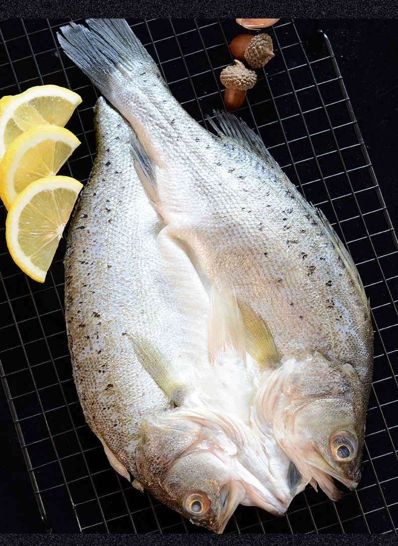 开背鲈鱼腌海鲜水产鲜活 新鲜去鳞去内脏冰冻盐制七星鲈鱼 二三王牛