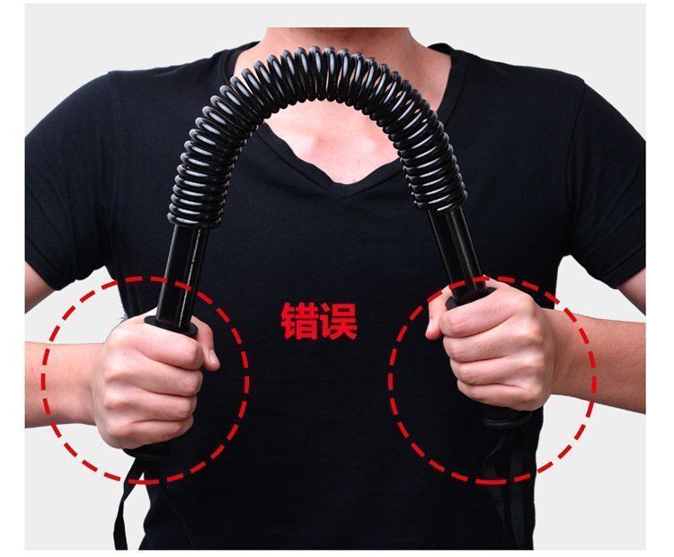 精选臂力器可调节40kg506030公斤男士胸肌健身器材双弹簧握力棒棍卡尼