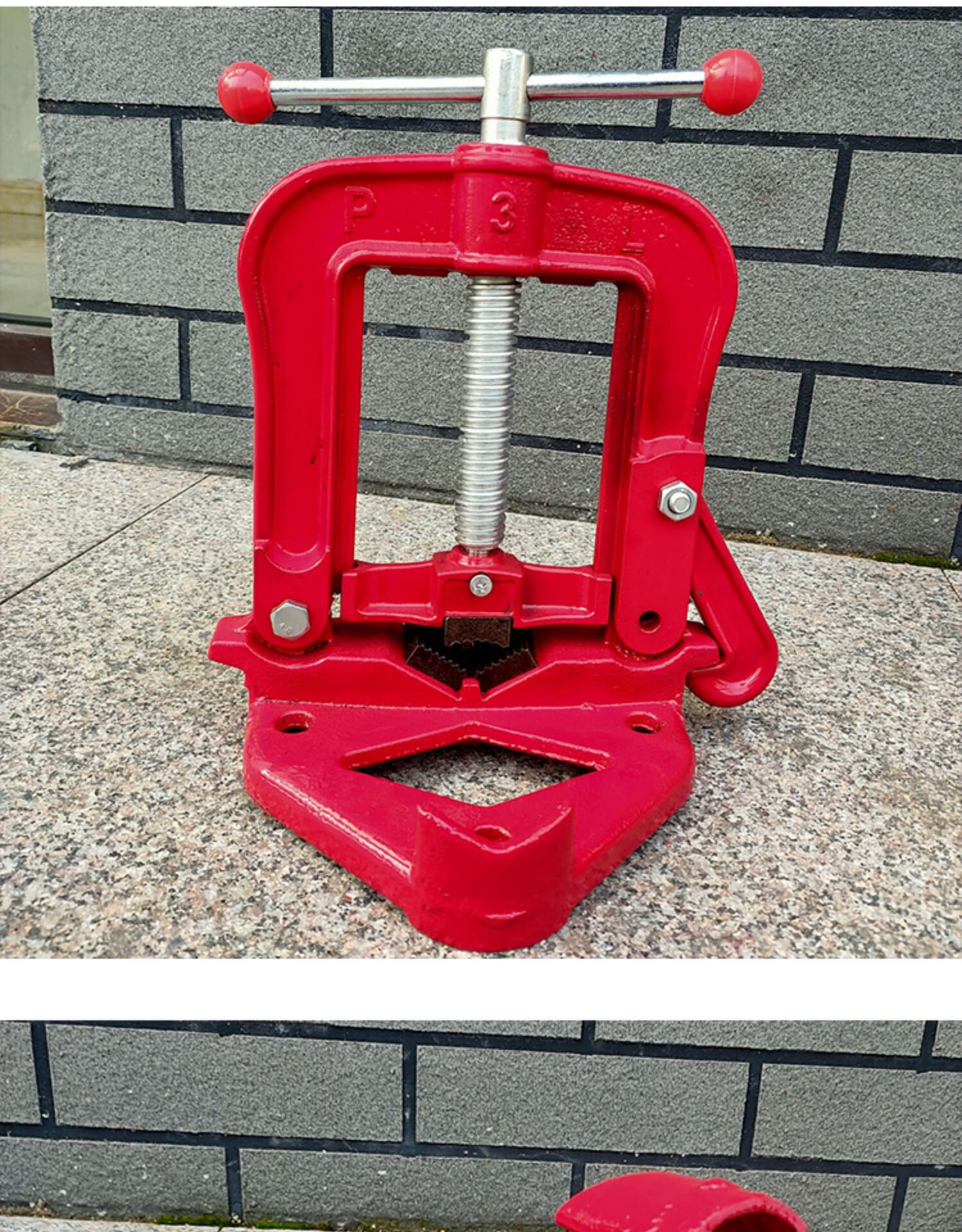 重型管子台虎钳龙门钳龙门架子台钳夹管钳压力钳2号3号4号5号 重型5